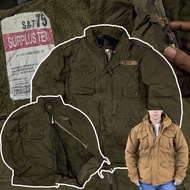 แจ็คเก็ตเดินป่า VINTAGE 90S SURPLUS TEX S&T 75 MILITARY M-65 Distressed Military Jacket แจ็คเก็ตวินเ