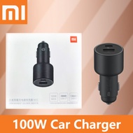 Original Xiaomi Car Charger Turbo QC 1A1C Ver 100W Max Dual Usb Quick Fast Charge Car Charger For Mi