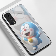 Case For VIVO Y72 5G Y52 5G Y75s 5G Y53s 5G Y76 5G Phone Cat Glass Shell Shockproof Casing