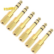 Quarter Inch Adapter, 6.35mm (1/4 Inch) Male to 3.5mm (1/8 Inch) Female Headphone Jack Plug, Gold 6 