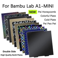 HB Upgrade For Bambu Lab A1 Mini Build Plate 184x184mm Cold Plate Flexible Textured Smooth Heat Bed 