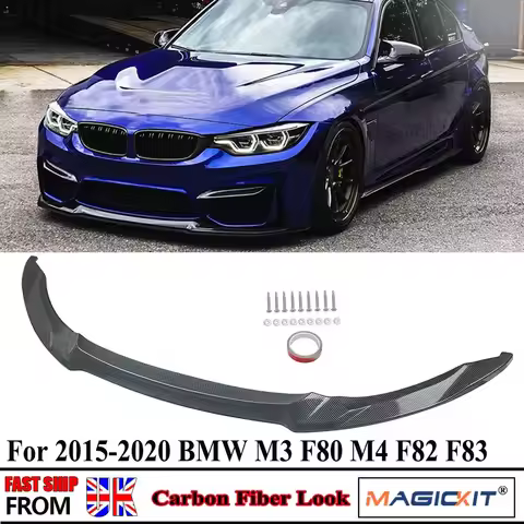 Front Bumper Lip FOR BMW 3 4 Series M3 M4 F80 F82 F83 CS CLUB SPORT STYLE 2015-2020 FRONT LIP SPLITT
