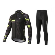 Merida Bicycle Clothing Bicycle Pants Fleet Cycling Jersey Spring Autumn Mountain Bike Long-Sleeved Suit Thin Style Breathable Quick-Drying Mesh Perspiration Cyc
