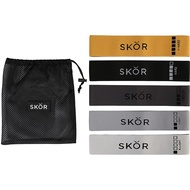 Premium SKOR Anti-Slip Reinforced Elastic Hip Resistance Band Set for Legs & Glutes