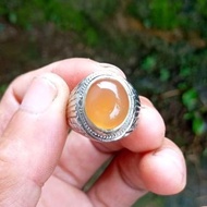 Sulaeman honey stone ring, genuine agate ring, agate stone, original ring stone