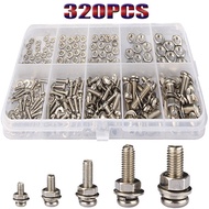 320pcs Stainless Steel Screw And Nut Set M2 M2.5 M3 M5 M4