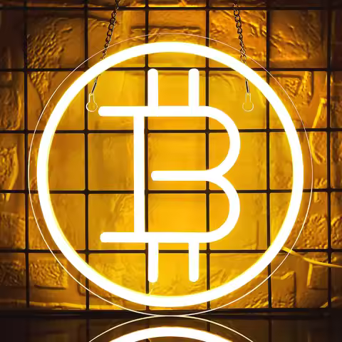 Bitcoin Neon Sign for Wall Decor Money LED Light Bitcoin Light for Store Bar Wall Decor Birthday Dec