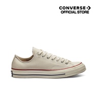 CONVERSE รองเท้าผ้าใบ SNEAKERS คอนเวิร์ส CHUCK 70 OX ผู้ชาย ผู้หญิง UNISEX สีขาว เนื้อ 162062C 162062CF1CMXX