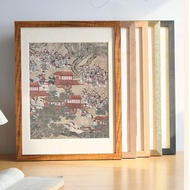 【 Customizable Size 】 A2 A3 A4 Ins Solid Wood Ultra thin Photo Frame Large Size Puzzle Frame Wall De