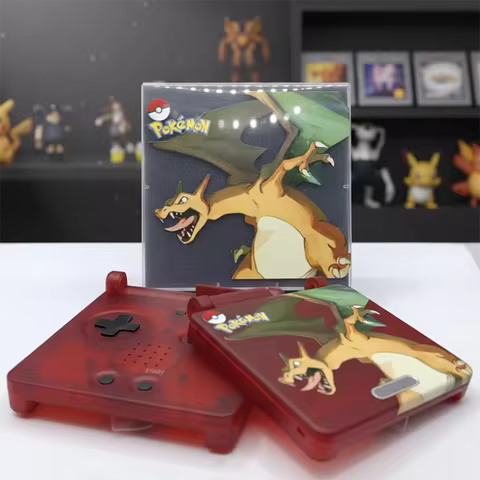 GBA SP Shell & Box Pokémon Charizard Red Limited Edition IPS Compatible