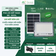 [200W]Đèn Năng Lượng Mặt Trời Mắt Ngọc MK-99200L Chống Nước IP68 Cảm Biến Tự Động Siêu Sáng Tiết Kiệ