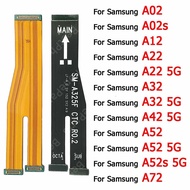 สำหรับ Samsung Galaxy A02 A02s A12 A22 A32 A42 A52 A72 A52s 5G เมนบอร์ดอะไหล่เมนบอร์ดริบบิ้นเมนบอร์ดสายเคเบิลงอได้