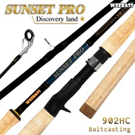 คันเบ็ดตกปลา WEEBASS ROD คันเบ็ด - รุ่น SUNSET PRO (2ท่อน) คันตกเหยื่อปลอม คันตีเหยื่อปลอม