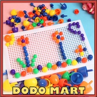 T4TOYS Board Beads Blocks for Kids with Beads Blocks Puzzle Building Nails Blocks Colorful Nails Peg