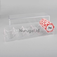 Acrylic Chip Coin Box 100 pcs Casino