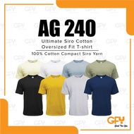 AG240 Premium Cotton 240gsm Oversized T-Shirt Unisex Siro Compact Tshirt