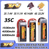 Lipo 2S/3S/4S/6S 1500/4200/6000mAh 35C 7.4V-22.2V For MJX SCY HXRC WLTOYS JJRC MN WPL RC Car RC Craw