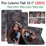 For Lenovo Tab 10.1'' 2025 TB311FU TB311XU TB311XC K10C Tablet Case Princess Flip Leather Shockproof