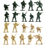 100 Pcs Set Military Plastic Toy WWII 5cm Soldiers Army Men Figures 10 Poses Kit