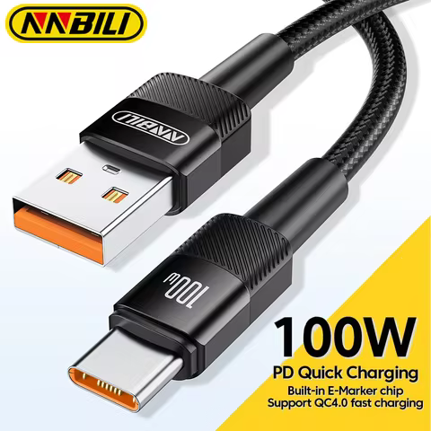 NNBILI USB to USB C Cable 100W PD 3.0 Quick Charge 4.0 Fast Charging USB-A to Type C Cable for Macbo