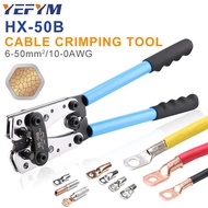 B4ZL Crimping Pliers 6-50mm²/AWG 10-0 Tube Terminal Crimper Hex Crimp Tool Multitool Battery Cable L