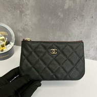 Chanel 一字零錢包 荔枝牛 晶片款