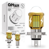 1pc Newest Two-Color Super Bright Motorcycle Headlight 1,0000LM H4 H6/BA20D T19/P15D LED Bulb Fog Li
