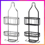 [Predolo2] Over Basket Shelf with Hooks for Hanging Sponge And Shampoo Holder Organizer Stainless Steel for Towels Shampoo Holder