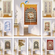 L(85*180CM)Door Curtain Japanese Style Kitchen Langsir Restaurant Fabric Telescopic Rod Tirai Pintu 