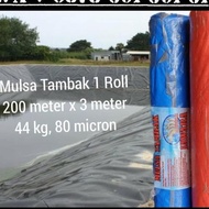 TERBARU! PLASTIK MULSA TAMBAK 1 ROLL 200 M X 3 M, 44 KG, 80 MICRON