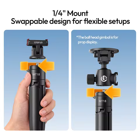 Ulanzi Auto-Open Desktop Tripod Ulanzi MT18 Auto-Open Desktop Tripod for Iphone DJI Action 6 Nano Go