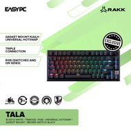 EasyPC| RAKK TALA 81 Keys Trimode wireless mechanical Keyboard| RGB | Black and White