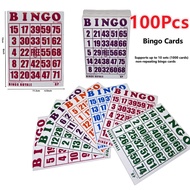 100/50pcs Bingo Royal Mega Bingo Lotto Card Traditional Family Bingo Board Lotto Lottery Game