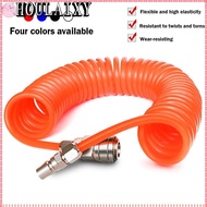 HOULAIXY PU Air Compressor Hose, PU Flexible Air Compressor Hose Tube, With Connector PU Recoil Air 