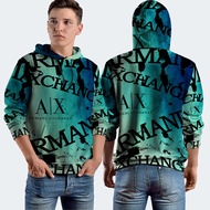 EA7 Emporio Fullprint Hoodie Jacket, Polyester Jersey Material