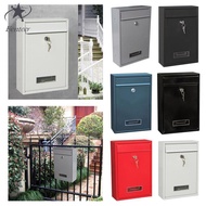 [lkpzhtw9] Metal Locking Mailbox Wall Mount Lockable External Letter Box Drop Box Retro Style Iron P