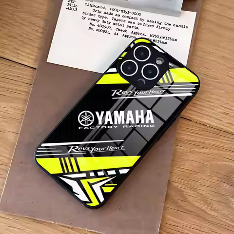 R-Racing-Y-YamahaES Phone Case For IPhone 17 Air 16 E Pro Max 15 14 13 Mini 12 Pro 11 Max Plus Black