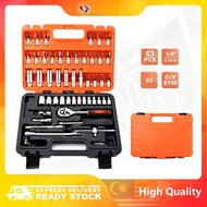 53pcs CRV Ratchet Socket Box Spanner Set Wrench Tools Set Hand Tools Combination Chrome Vanadium Ste
