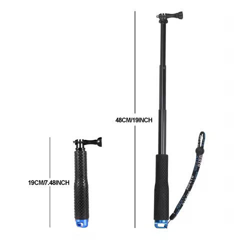 For Go Pro Inch Aluminum Alloy Waterproof Selfie Stick for Gopro 13 12 11 10 9 8 Sj4000 Sj7 Yi 4K DJ