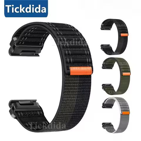 QuickFit 22mm 26mm Woven Nylon Band for Amazfit T-Rex UItra 2 Falcon Garmin Tactix 8 7 Fenix 8X 9 7 