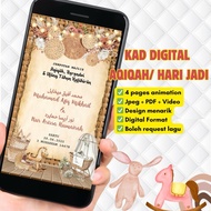 Kad Aqiqah Digital | Kah kahwin Tunang Digital | Kad hari jadi digital | Birthday E card