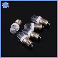MCHY> 5Pcs E10 Led Bulb E10 3V 6V 12V 24V Instrument Bulb E10 Indicator Bulb Old Fashioned Flashligh