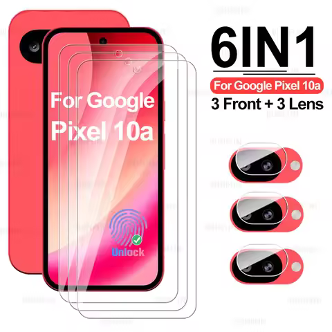 6in1 For Google Pixel 10a Pixel10a 5G Tempered Glass Screen Protector For GooglePixel10A Pixel 10 A 