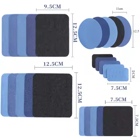5/25Pcs Iron on Patches For Clothes Jeans Repair Inside & Outside Durable 100% Cotton Fabric Assorte