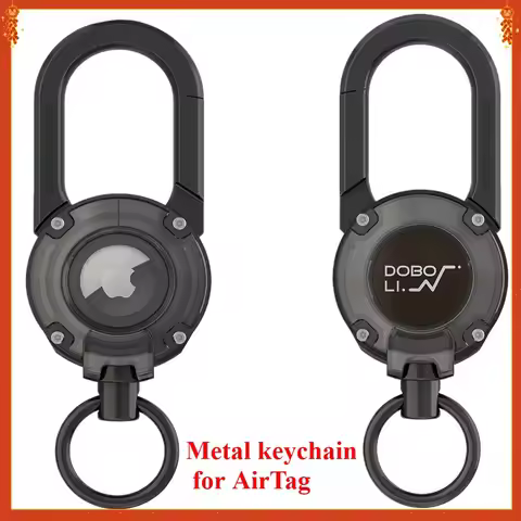 For AirTag Holder Keychain,Alloy Car Fob keychain with AirTag Cover,Sturdy Scratch-Resistant Key Hol