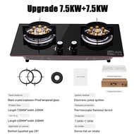 SUKINBO 8.5KW Gas Stove Double Burner Gas Stove Tempered Glass Embedded Liquefied Gas Stove Kompor D