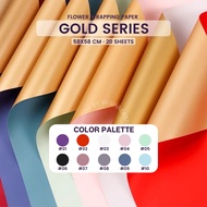 [20Sheets] 58x58cm · 2 Tone Gold Series Flower Wrapping Paper Bouquet Flower Florist Wrapper Paper P