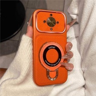 Case For Honor X9A X9 X9B X9C X9D Large window leather texture material anti drop phone case aesthet