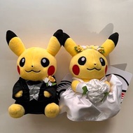 [全新有牌 結婚 公仔 禮物] Pokemon Pikachu Plush Wedding Tuxedo & Dress by Pokemon Centre 寵物小精靈 寶可夢 比卡超 皮卡丘 公仔 