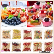 BORAG Bamboo Pick, Disposable Picnic Party Supplies Cocktail Fork,  Wooden Cocktail Pick Picnic Wedd